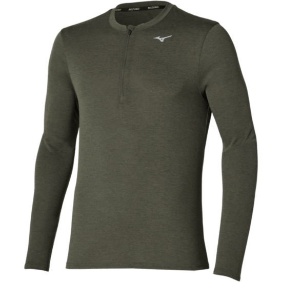 Мужская футболка Mizuno CORE IMPULSE HALF ZIP LONG SLEEVE TEE (J2GAC53536) фото 1