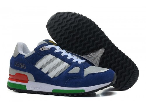 Adidas ZX750 (Blue/ Grey/ Red)