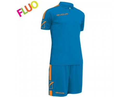Комплект формы Givova KIT PLAY (Azzurro/Arancio Fluo)